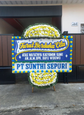 Papan Bunga Duka di Buanajaya